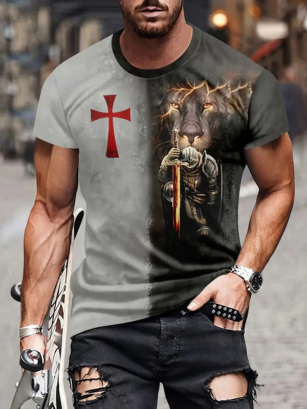 CAMISETA LION HEART - Diseño Impactante